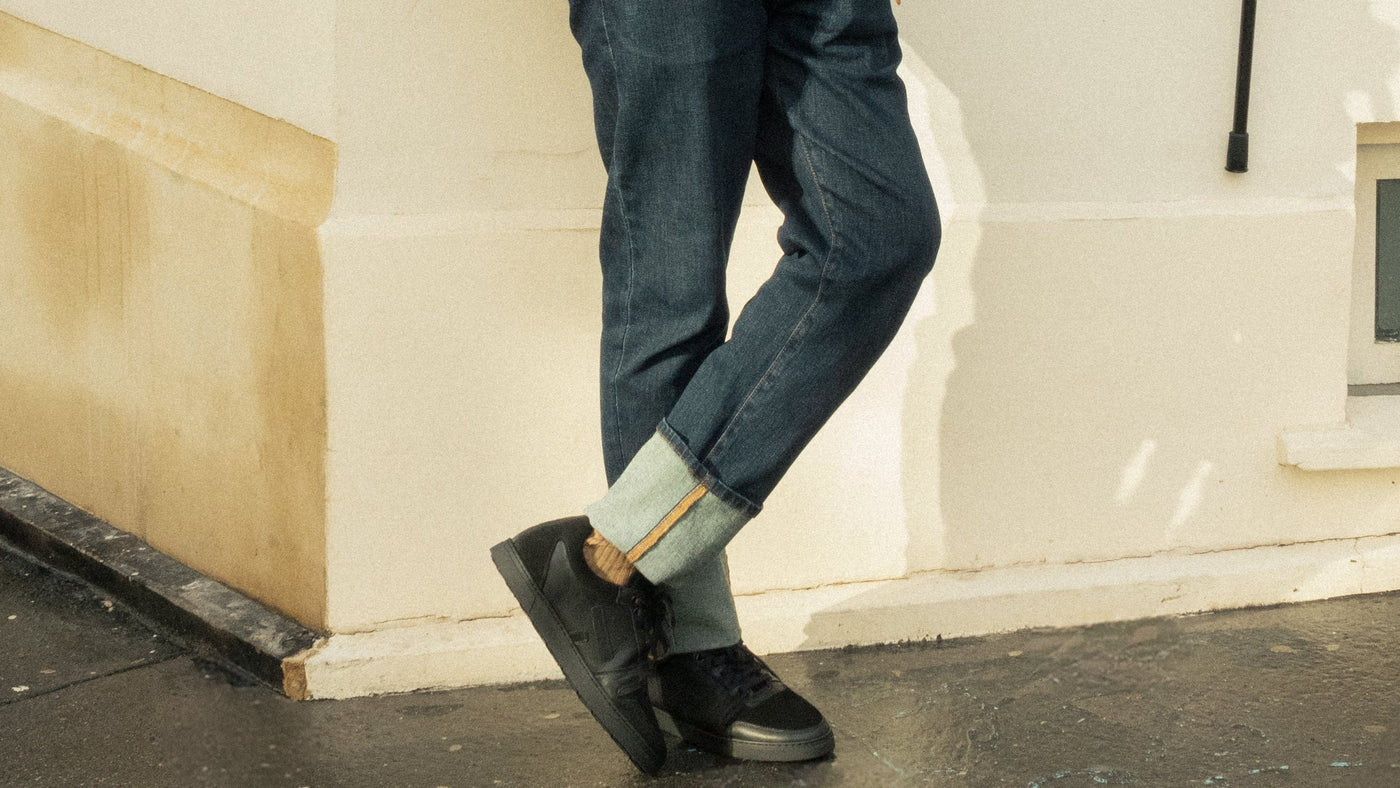 ota-paris-basket-sneaker-sansaho-cuir-noir-pneu-recyclé-mannequin