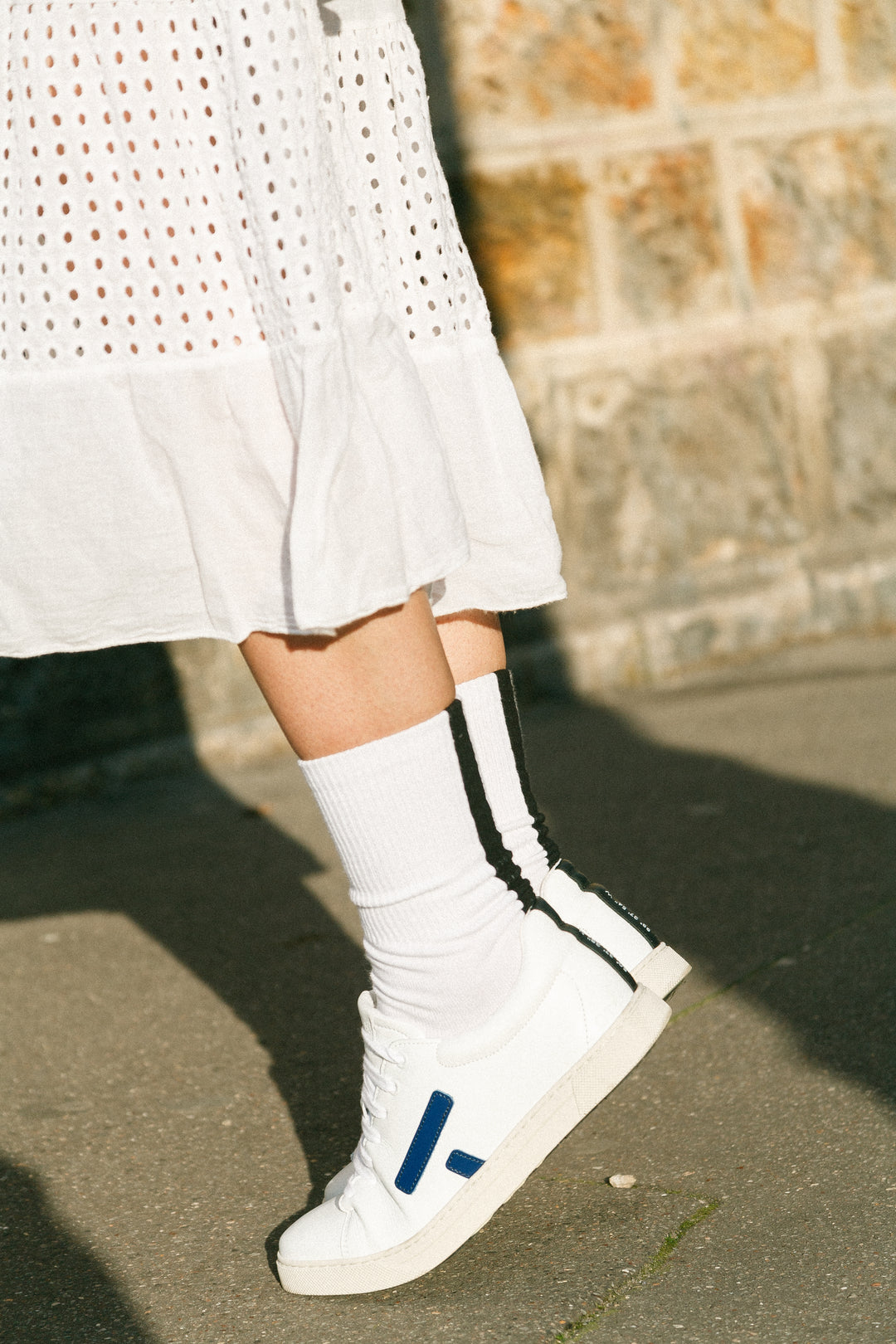 Chaussettes Blanches Côtelées Conception européenne – ota-paris